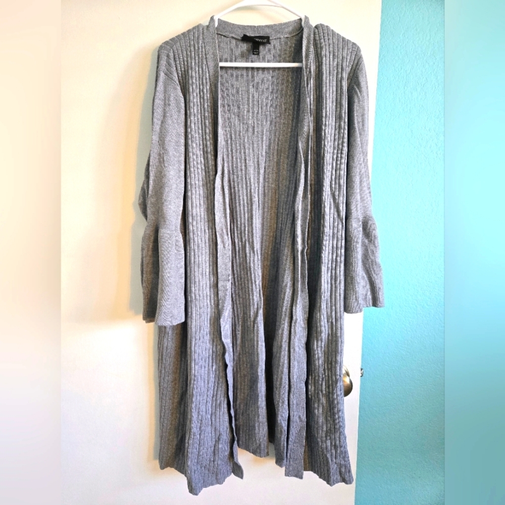 Lane Bryant Gray Open-Front Cardigan Size 26/28